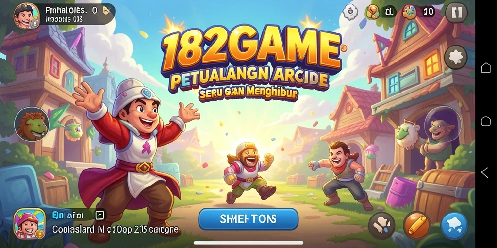 Tampilan seru dari permainan Arcade yang penuh warna di 182GAME.