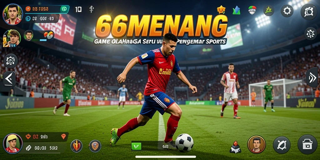 Tampilan seru dari gameplay 66MENANG yang penuh aksi olahraga.