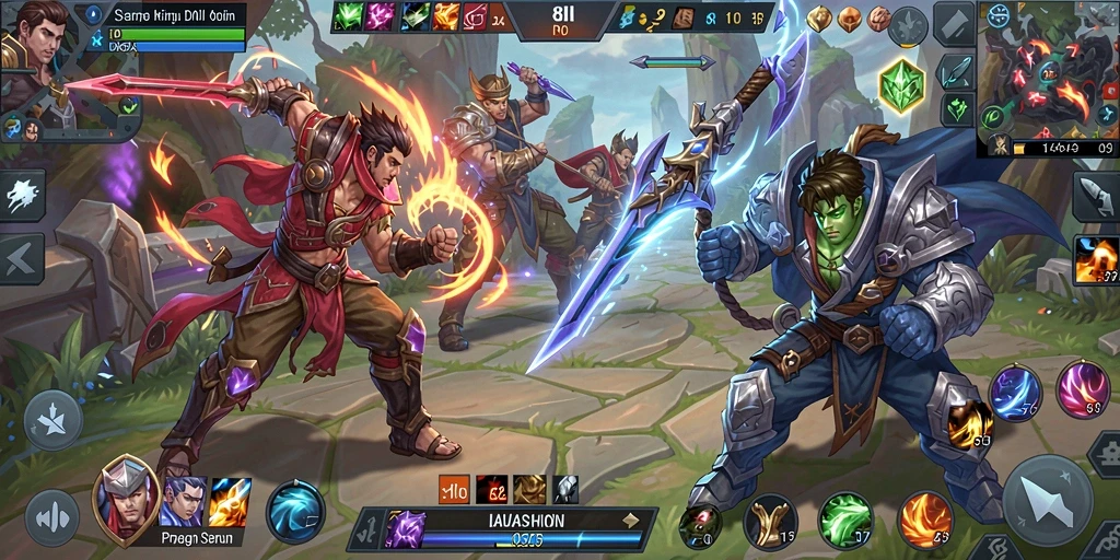 Gameplay seru dalam pertarungan tim di 8II.
