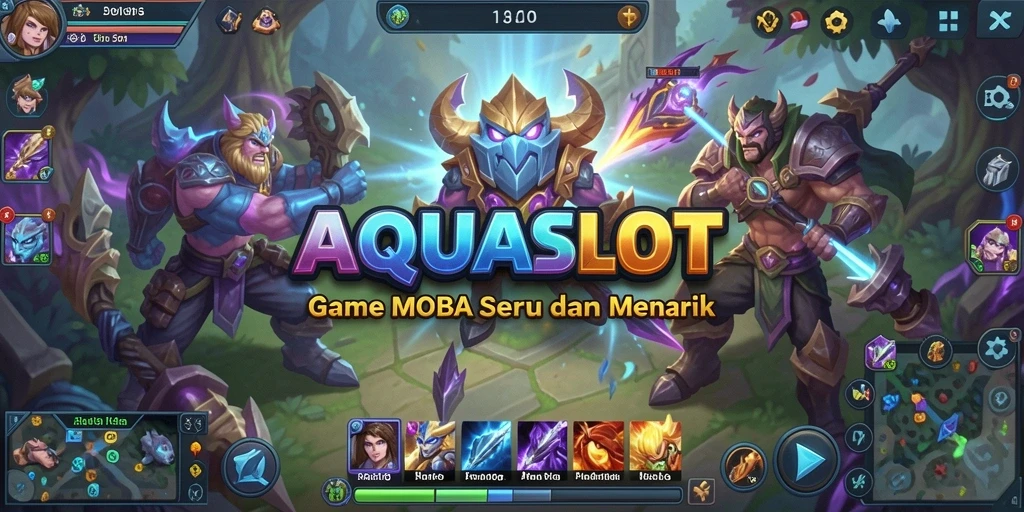 Tampilan gameplay AQUASLOT yang seru dan dinamis.