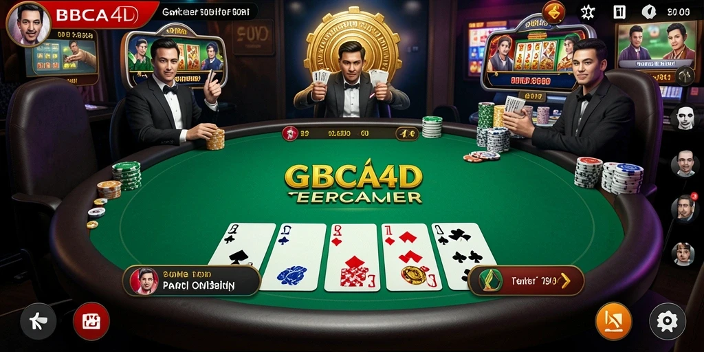 Tampilan gameplay Poker yang seru di BBCA4D.