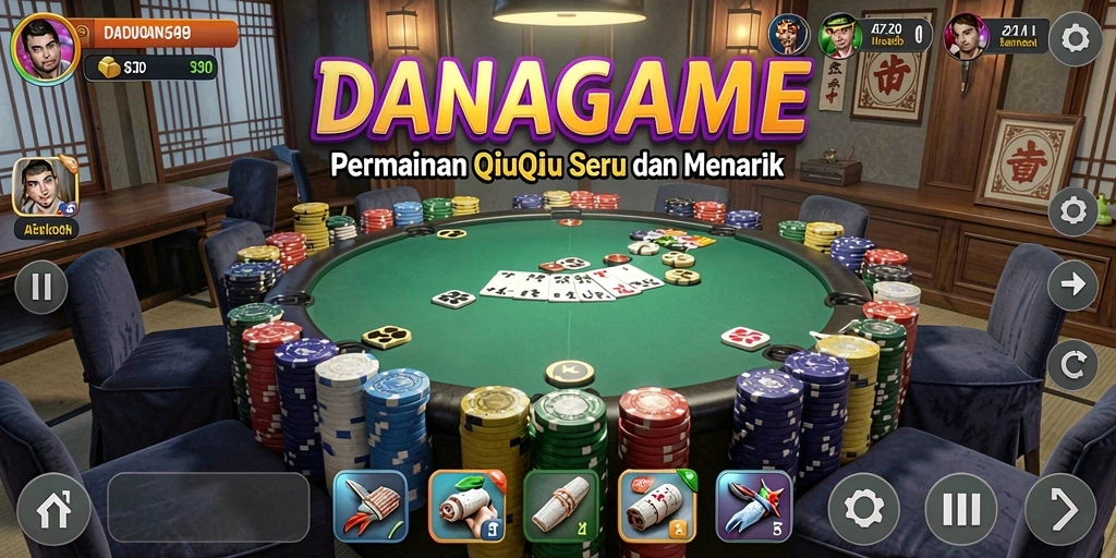 Tampilan permainan QiuQiu yang seru dan interaktif
