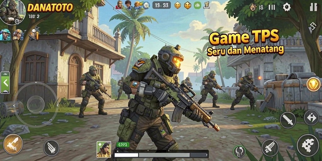 Screenshot utama DANATOTO menampilkan aksi gameplay yang mendebarkan.