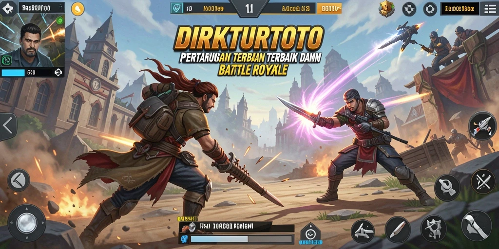 Tampilan gameplay seru dengan pertarungan intens dalam DIREKTURTOTO.