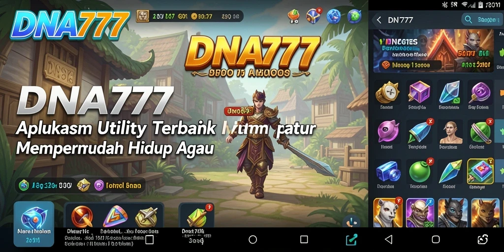 Tampilan utama DNA777 yang intuitif dan menarik.