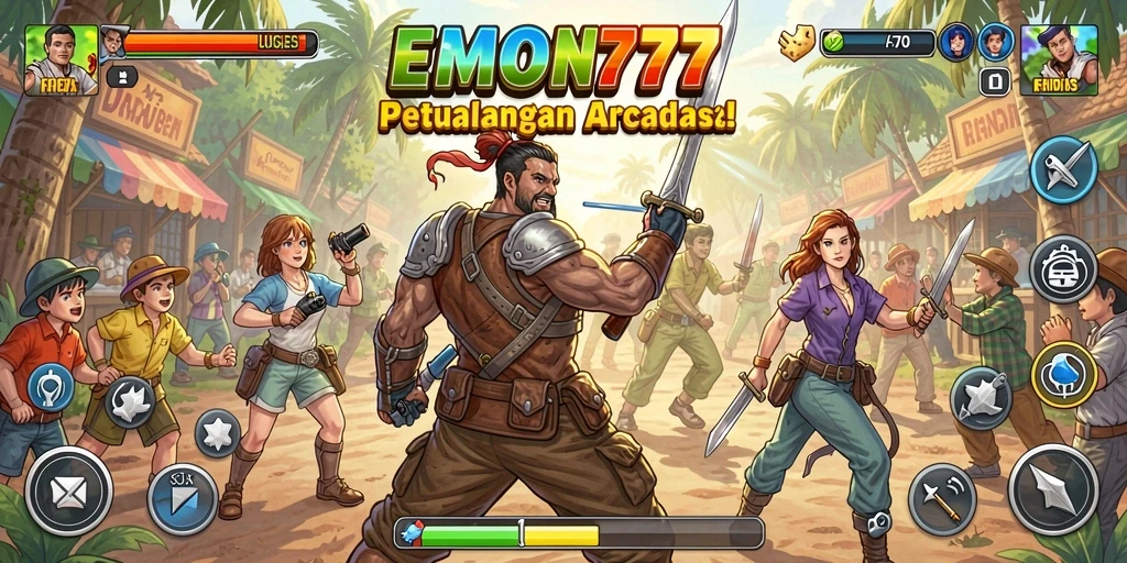 Screenshot gameplay EMON777 menampilkan aksi seru dalam dunia Arcade.