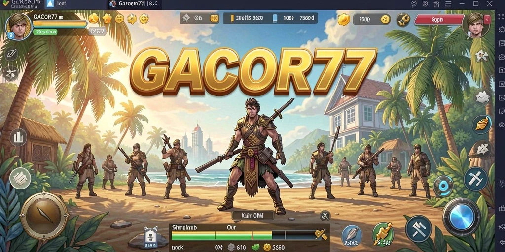 Screenshot gameplay GACOR77 dengan aksi seru dan interaksi antar pemain.