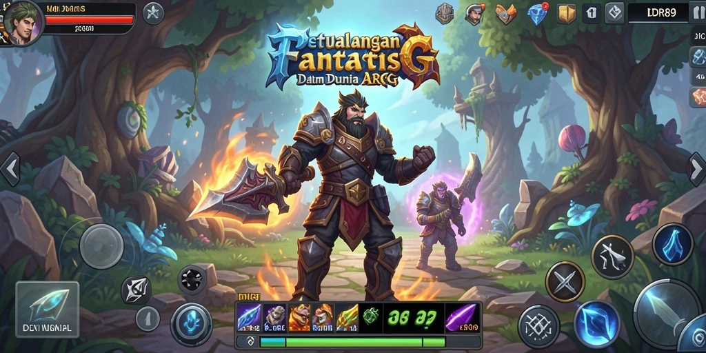 Screenshot gameplay ARPG IDR89 yang menampilkan petualangan epik.