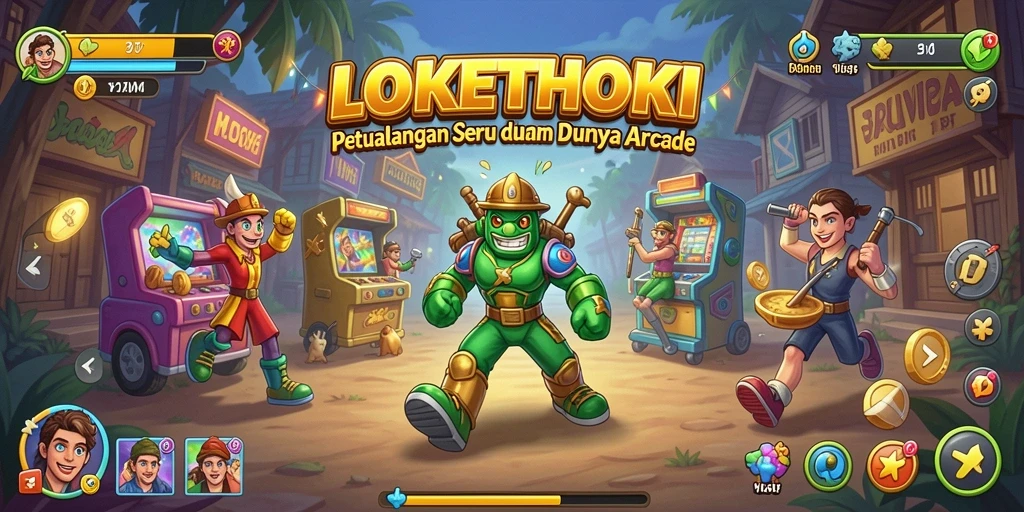 Tampilan gameplay LOKETHOKI yang penuh warna dan menantang.