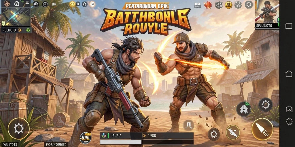 Gameplay seru PULITOTO dalam pertarungan Battle Royale.