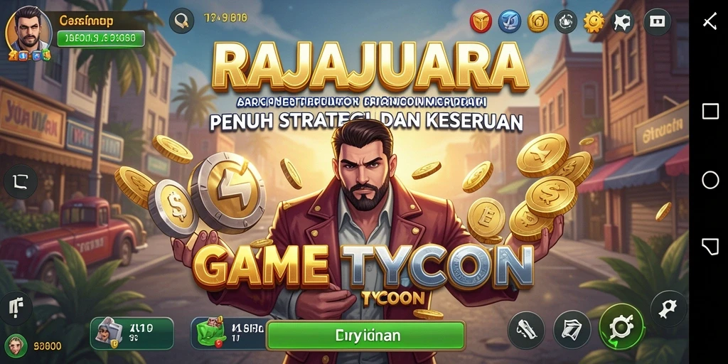 Screenshot RAJAJUARA menampilkan aksi seru dalam mengelola bisnis Tycoon.