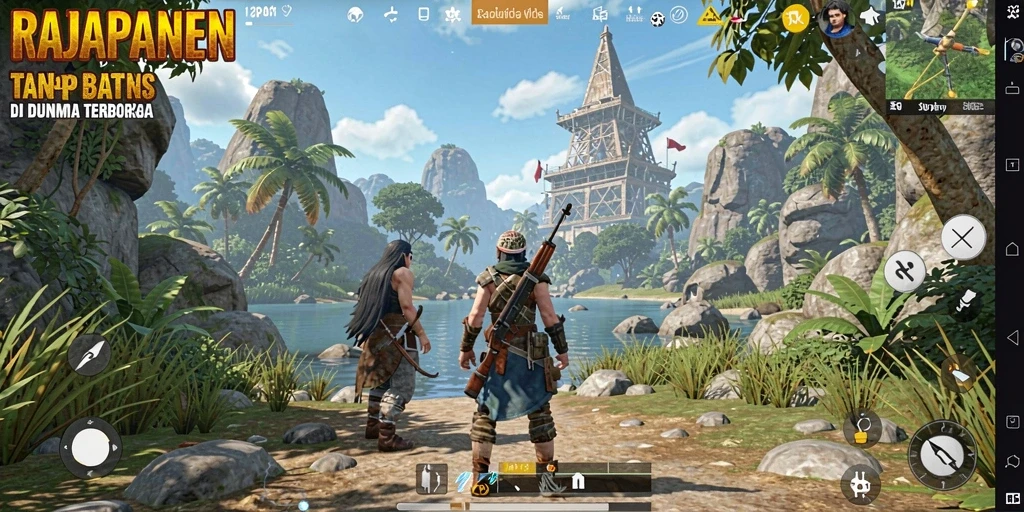 Tangkapan layar menunjukkan gameplay eksplorasi dunia terbuka yang menakjubkan.