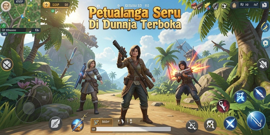 Tampilan gameplay RVIP menampilkan petualangan menakjubkan di dunia terbuka.