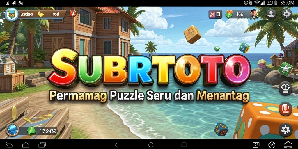 Screenshot gameplay SUBURTOTO menampilkan tantangan Puzzle yang mendebarkan.