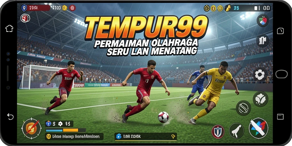 Tampilan gameplay TEMPUR99 yang dinamis dan menantang.