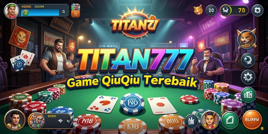 Gameplay seru dalam TITAN777 dengan berbagai tantangan QiuQiu.