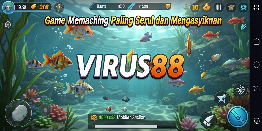 Screenshot gameplay <strong>VIRUS88</strong> dengan tampilan memancing yang menakjubkan.