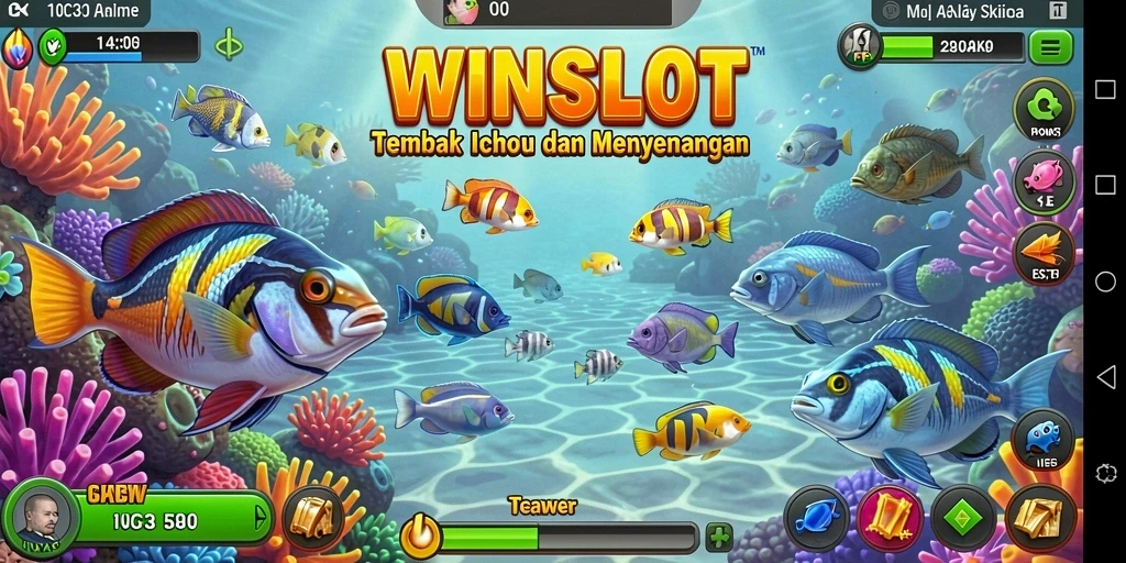 Gameplay WINSLOT yang menampilkan serunya menembak ikan.