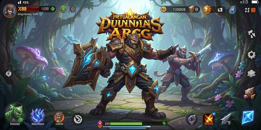 Tampilan gameplay seru di dunia fantasi X88.