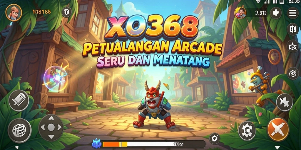 Screenshot utama yang menampilkan aksi gameplay arcade yang seru.