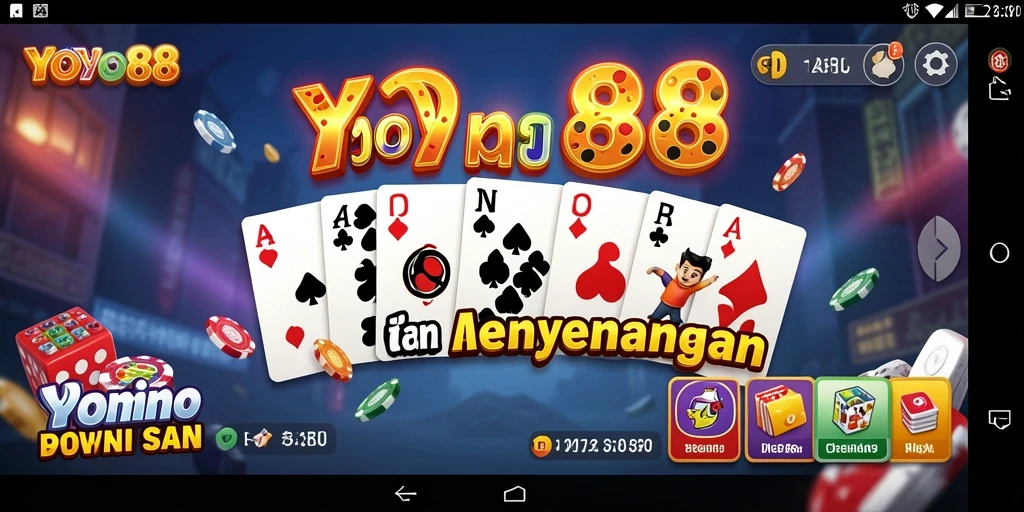 Tampilan seru gameplay Domino di YOYO88 yang mengasyikkan.