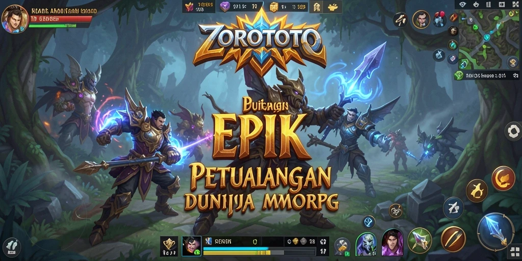 Gameplay ZOROTOTO yang mendebarkan dan penuh aksi dalam dunia MMORPG.